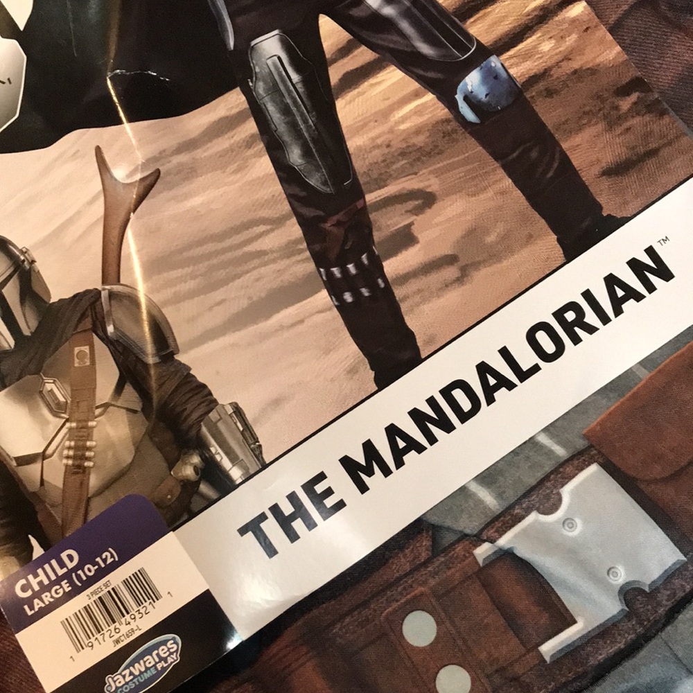 Star Wars The Mandalorian Kids Deluxe Costume Size Large 10/12 | NWT/NWOT - Picture 5 of 7